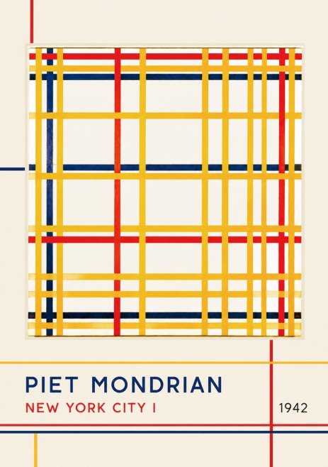 Piet Mondrian New York City I No3 - Poster