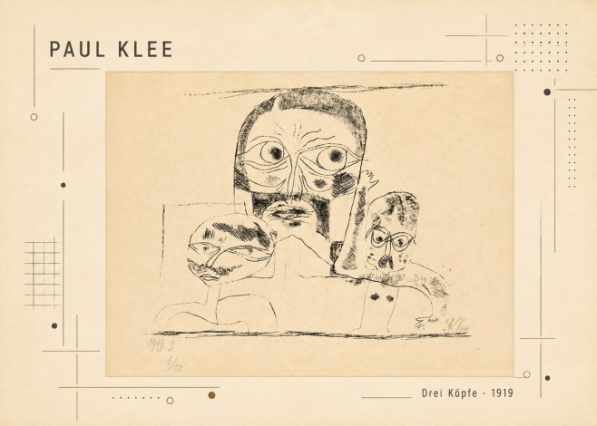 Paul Klee Drei Köpfe No2 - Poster