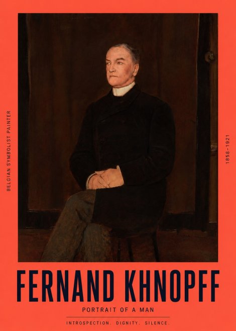 Fernand Khnopff Portrait of a Man No2 - Poster