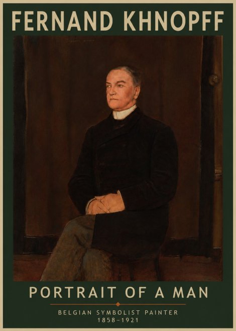 Fernand Khnopff Portrait of a Man No3 - Poster
