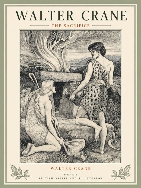 Walter Crane The Sacrifice No5 - Poster