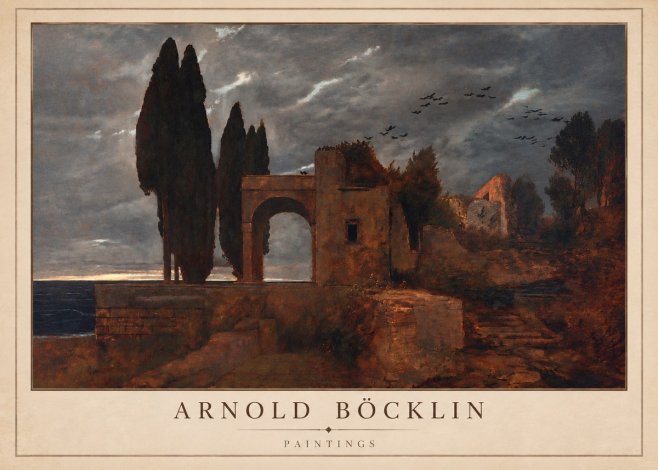 Arnold Böcklin Villa by the Sea I No3 - Poster