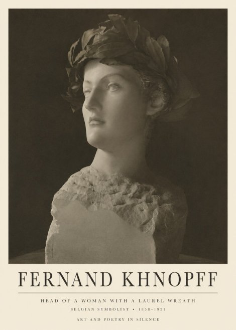 Fernand Khnopff Study for a Laurelled Head No6 - Poster
