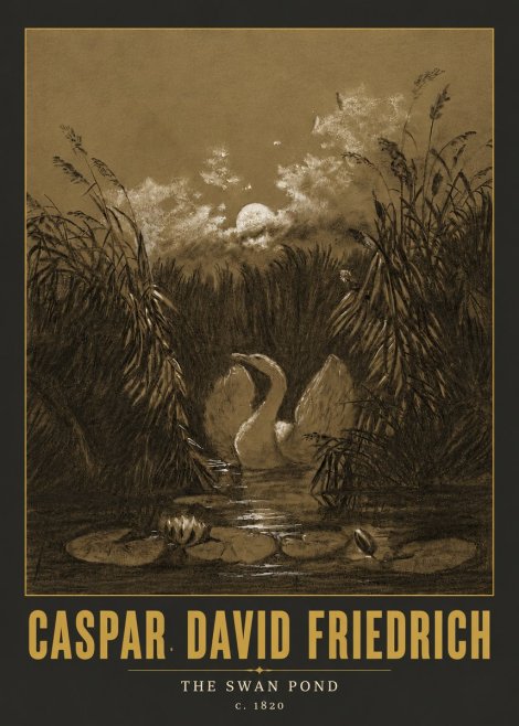 Caspar David Friedrich The Swan Pond No6 - Poster