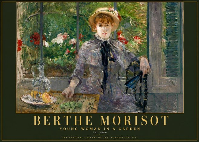 Berthe Morisot Young Woman Seated by a Window (Jeune Femme Assise À La Fenêtre) No6 - Poster