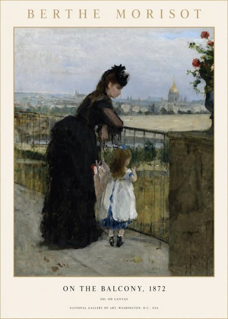 Berthe Morisot On the Balcony, 1872 No1 - Poster