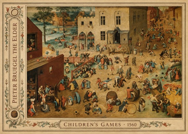 Pieter Bruegel Children's Games I No3 - Poster