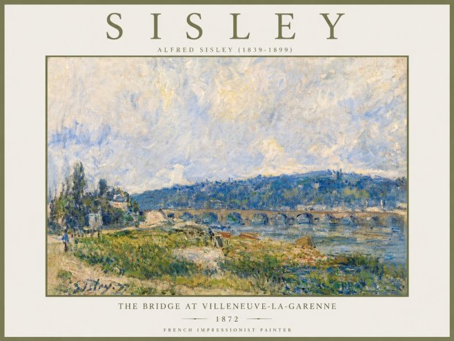 Sisley The Bridge at Villeneuve-la-garenne III No5 - Poster