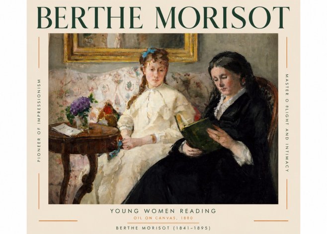 Berthe Morisot Young Women Reading No3 - Poster