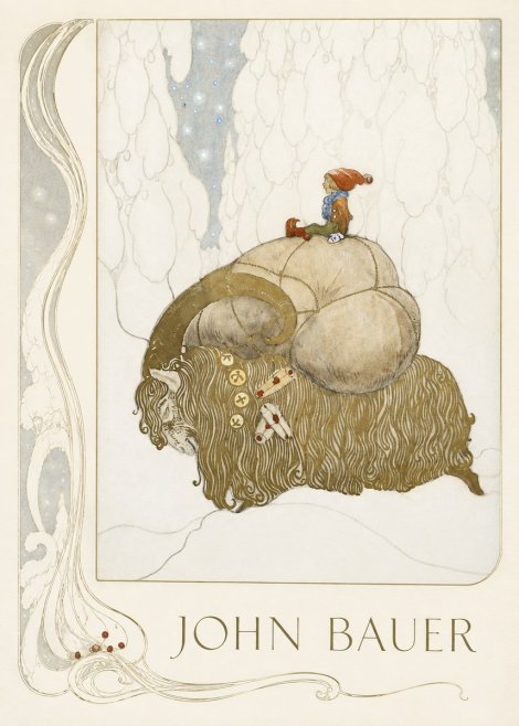 John Bauer The Boy and the Musk Ox No2 - Poster