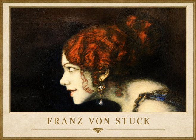 Franz von Stuck Head of a Woman No1 - Poster