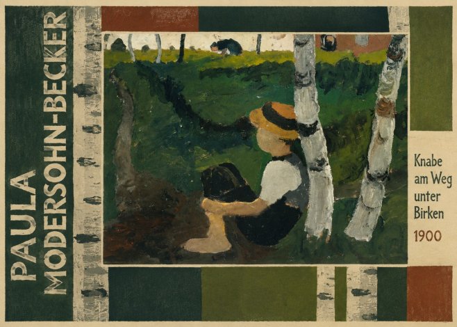 Paula Modersohn-Becker Knabe Am Weg Unter Birken No3 - Poster