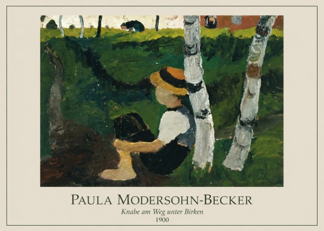 Paula Modersohn-Becker Knabe Am Weg Unter Birken No4 - Poster