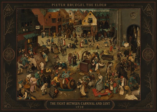 Pieter Bruegel The Fight Between Carnival and Lent II No4 - Poster