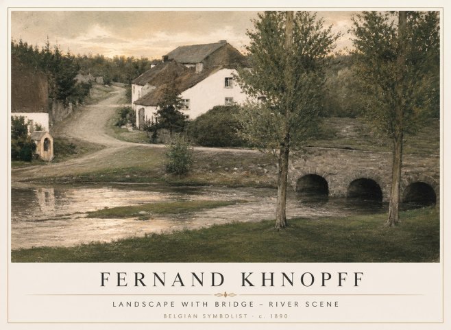 Fernand Khnopff Bridge at Froidmont No4 - Poster