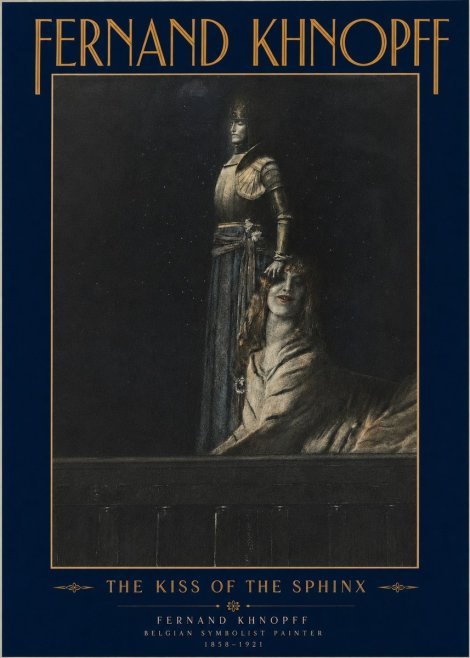 Fernand Khnopff The Kiss of the Sphinx No2 - Poster