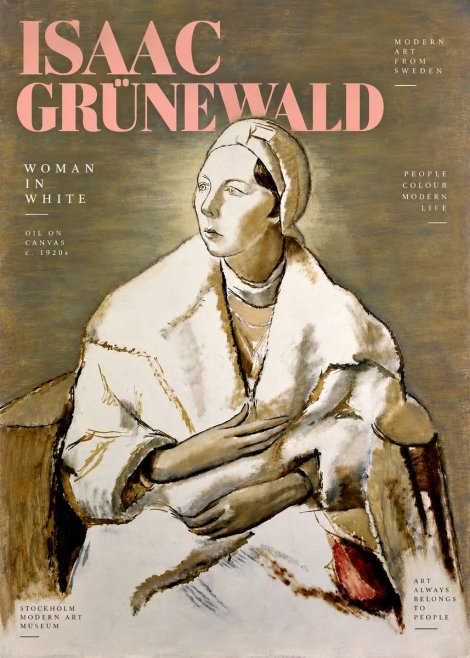 Isaac Grünewald The Woman in White No3 - Poster