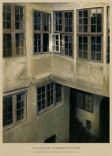 Vilhelm Hammershøi Interior of Courtyard, Strandgade 30 No6 - Poster