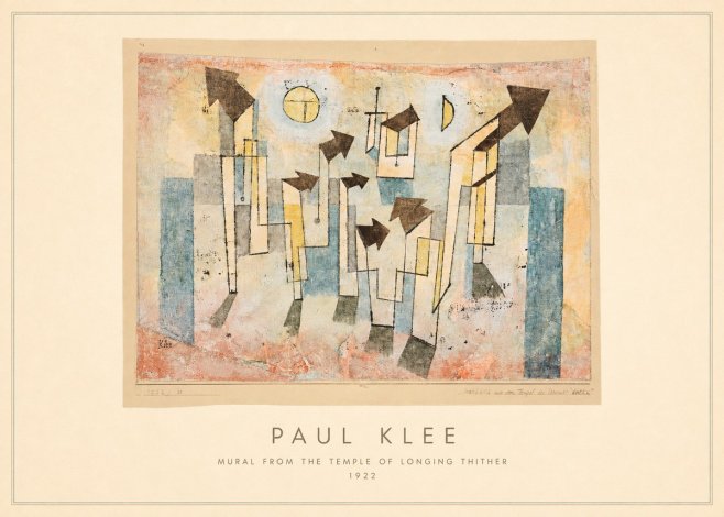 Paul Klee Mural from the Temple of Longing Thither No4 - Poster