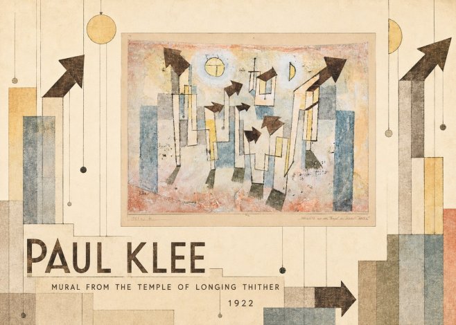 Paul Klee Mural from the Temple of Longing Thither No5 - Poster