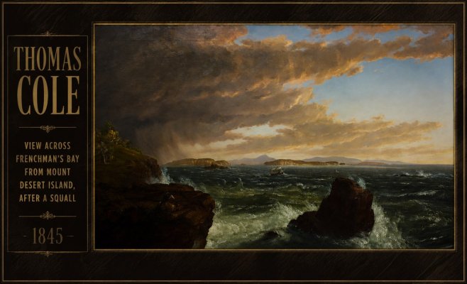 Thomas Cole View Across Frenchman's Bay from Mount Desert Island, After a Squall I No4 - Poster