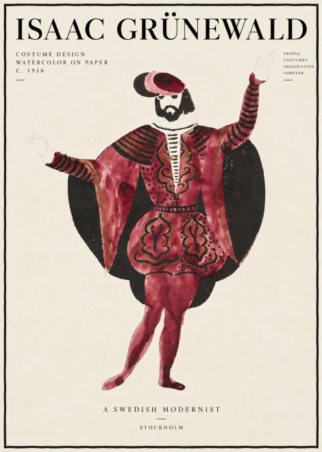 Isaac Grünewald Costume Design II No6 - Poster