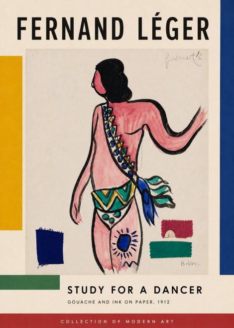 Fernand Léger Costume Design for 'Bolívar' No3 - Poster