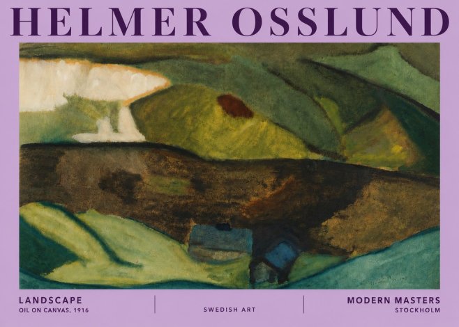Helmer Osslund Landscape No5 - Poster