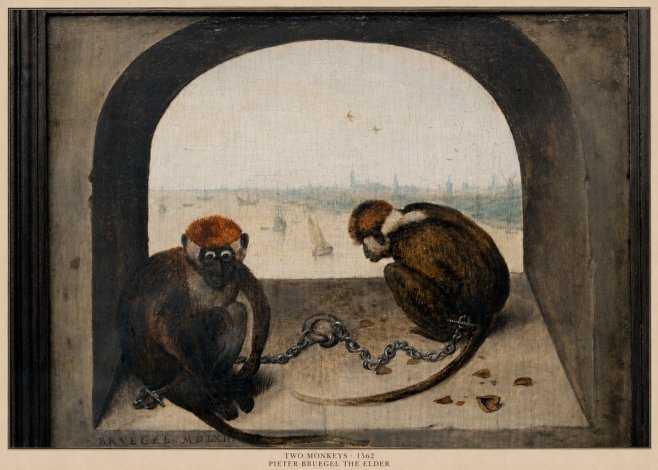 Pieter Bruegel Two Monkeys II No5 - Poster