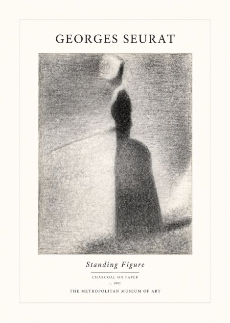Seurat Standing Figure No1 - Poster