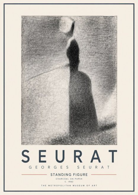 Seurat Standing Figure No4 - Poster