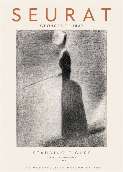 Seurat Standing Figure No6 - Poster