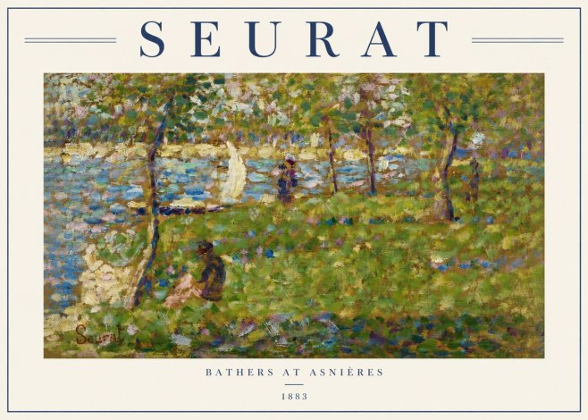 Seurat Bathers at Asnières I No6 - Poster