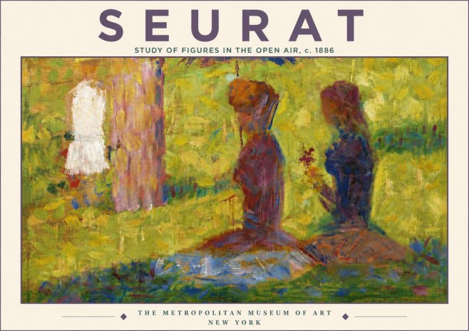 Seurat Study of Figures in the Open Air, C. 1886 No5 - Poster