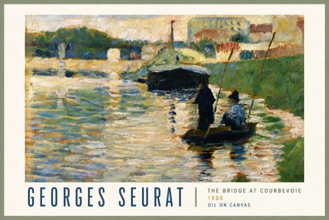 Seurat The Bridge at Courbevoie No5 - Poster