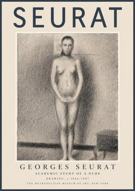 Seurat Academic Study of a Nude No2 - Poster