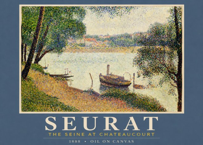 Seurat The Seine at Chateaucourt No2 - Poster