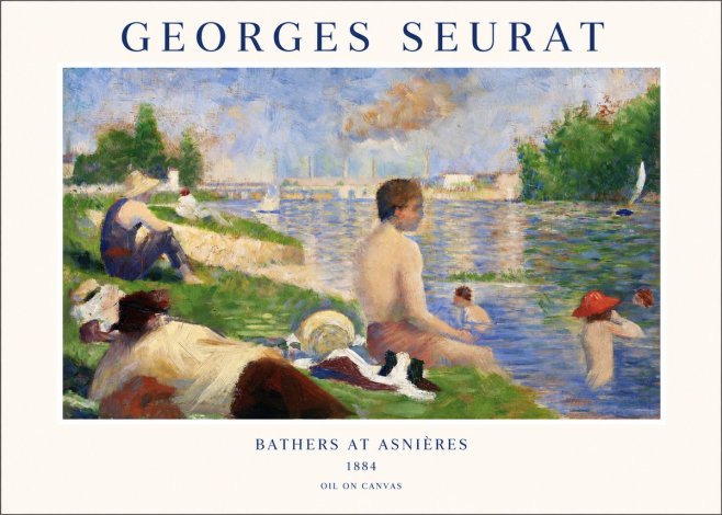 Seurat Bathers at Asnières III No1 - Poster