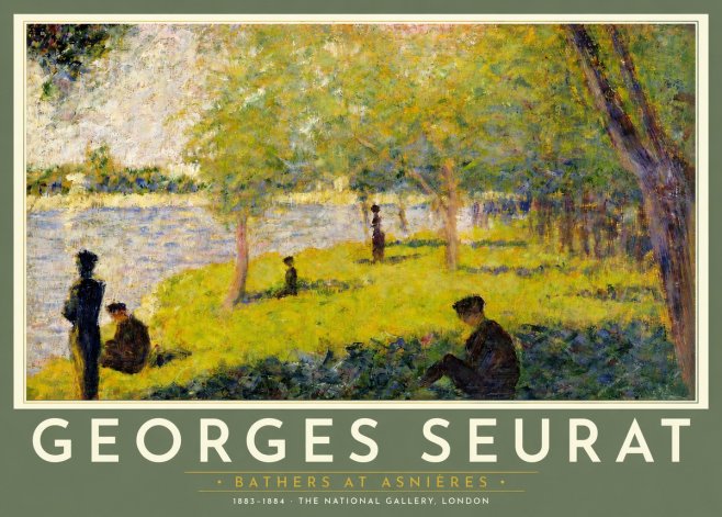 Seurat Bathers at Asnières IV No2 - Poster