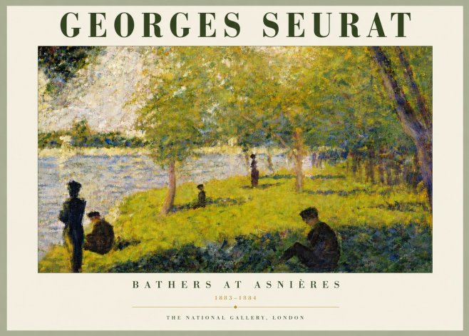 Seurat Bathers at Asnières IV No6 - Poster