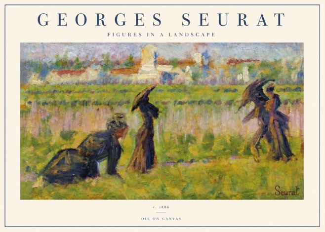 Seurat Figures in a Landscape No3 - Poster