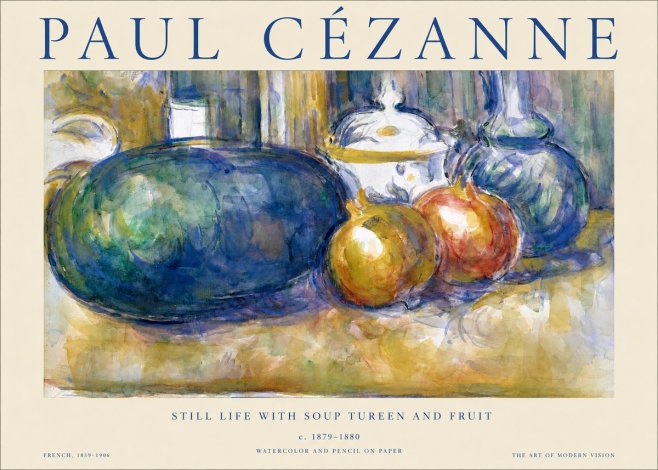 Paul Cézanne Still Life with Apples and Vessels No2 - Poster