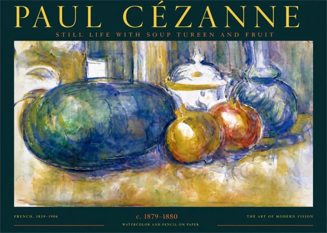 Paul Cézanne Still Life with Apples and Vessels No5 - Poster