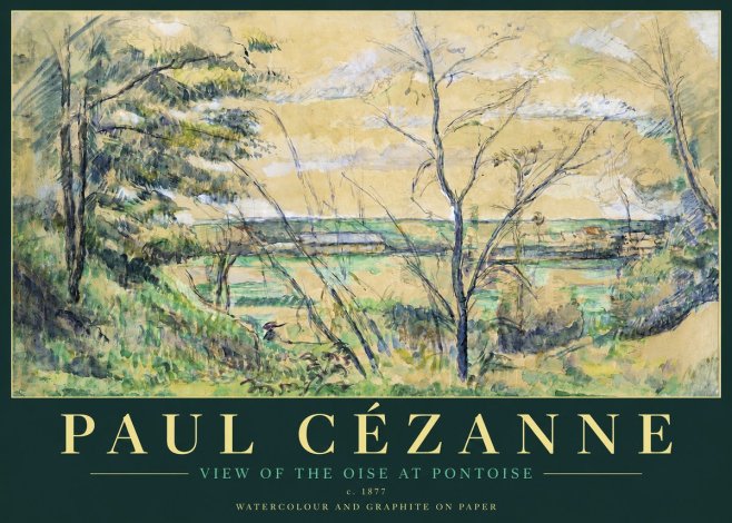 Paul Cézanne View of the Oise at Pontoise I No2 - Poster