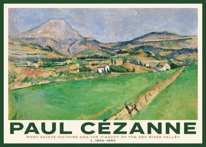 Paul Cézanne Mont Sainte-victoire and the Viaduct of the Arc River Valley No3 - Poster