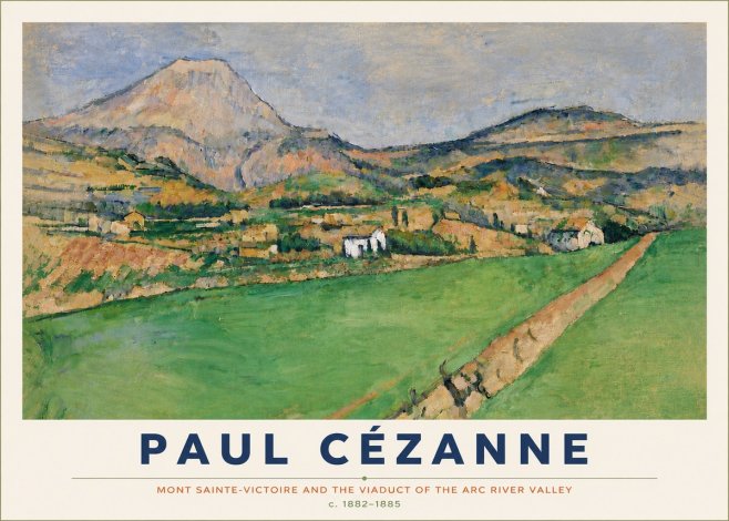 Paul Cézanne Mont Sainte-victoire and the Viaduct of the Arc River Valley No6 - Poster