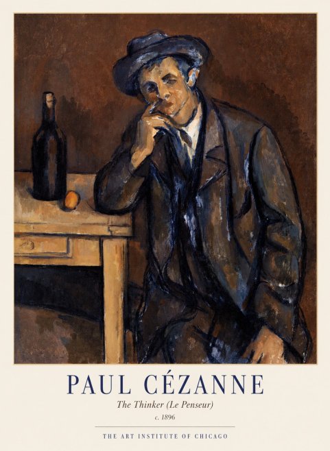 Paul Cézanne The Thinker (Le Penseur) No1 - Poster
