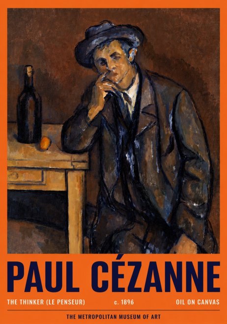 Paul Cézanne The Thinker (Le Penseur) No2 - Poster
