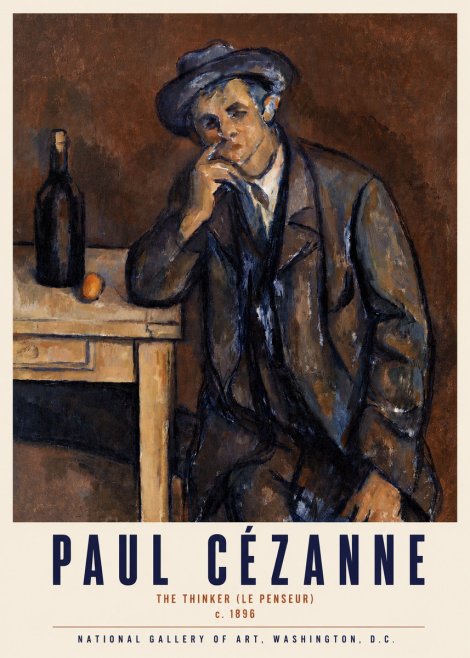 Paul Cézanne The Thinker (Le Penseur) No3 - Poster