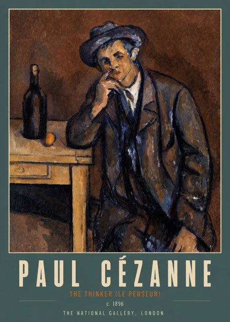 Paul Cézanne The Thinker (Le Penseur) No4 - Poster
